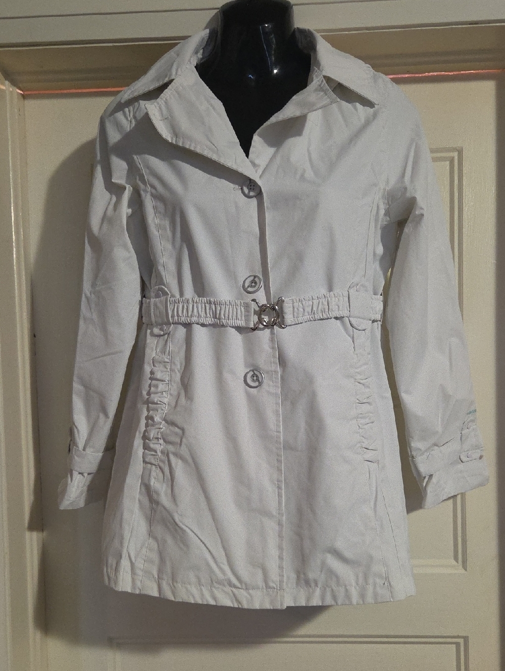 London Fog Classic Kids White  Trench Coat with Belt